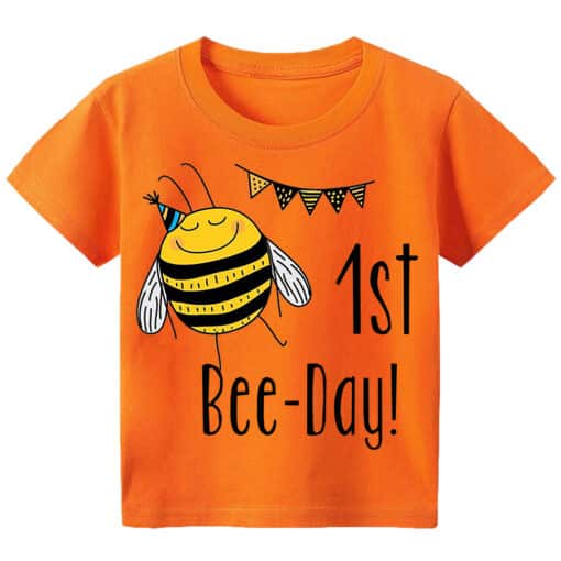Casual T Shirt First Bee Day Orange