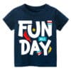 Casual T Shirt Fun All Day Navy Blue
