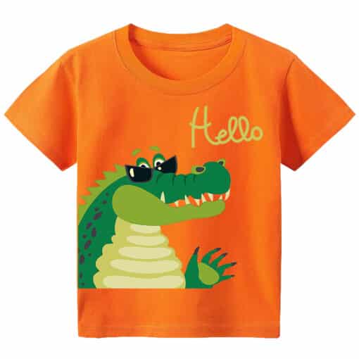 Casual T Shirt Hello Gator Orange