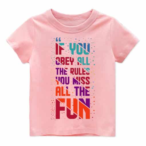 Casual T Shirt Obey Rules Pink