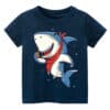 Casual T Shirt Shark Scarf Navy Blue