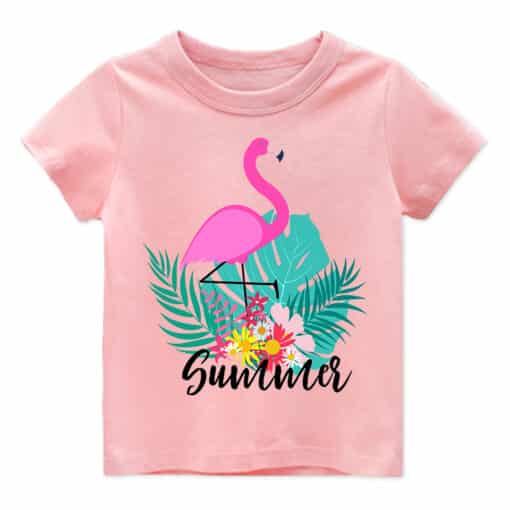 Casual T Shirt Summer Swan Pink