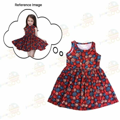 Casual Wear Frock RED BEANS 1