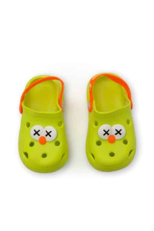 Character Crocs Hole Sandals Cross Eyes GREEN