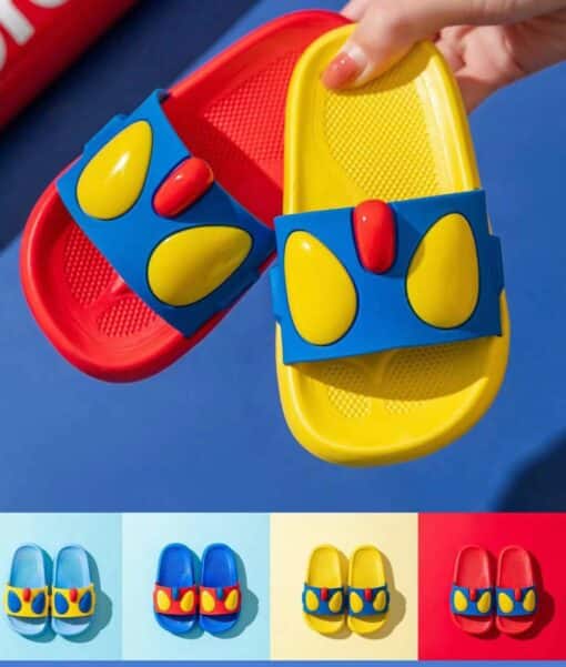 Character Crocs Hole Sandals Wide Eyes BLUE YELLOW