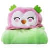 Character Hooded Blanket Green and Pink Frog.