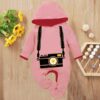 Custom Baby Jump Suit with Hoodie and Socks Camera PINK 1