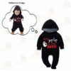 Custom Baby Jump Suit with Hoodie and Socks Chachu Best BLACK 2 1