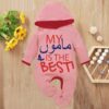 Custom Baby Jump Suit with Hoodie and Socks Mamu Best PINK 1