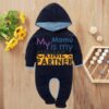 Custom Baby Jump Suit with Hoodie and Socks Mamu Partner BLUE 1