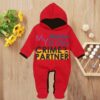 Custom Baby Jump Suit with Hoodie and Socks Mamu Partner RED 1