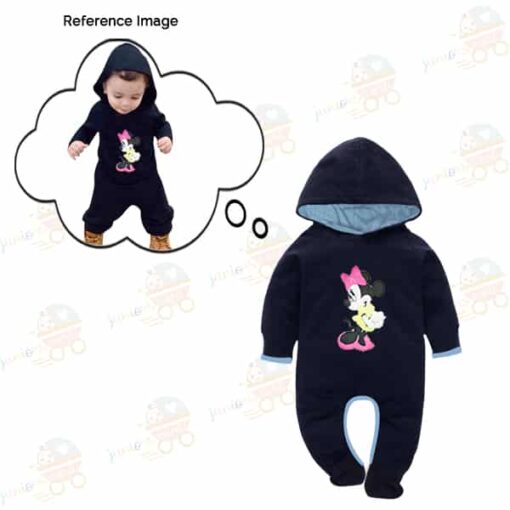 Custom Baby Jump Suit with Hoodie and Socks Minnie BLUE 2 1