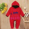 Custom Baby Jump Suit with Hoodie and Socks Phuppo Best RED 1