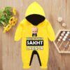 Custom Baby Jump Suit with Hoodie and Socks Sakht Launda YELLOW 1