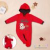 Customised Jump Suit with Hoodie and Socks Selfie Baby RED 1