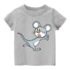 Customized T Shirt Scary Mouse Grey