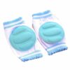 Elbow and Knee Protection Pads With Rubber Light Blue