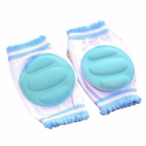 Elbow and Knee Protection Pads With Rubber Light Blue
