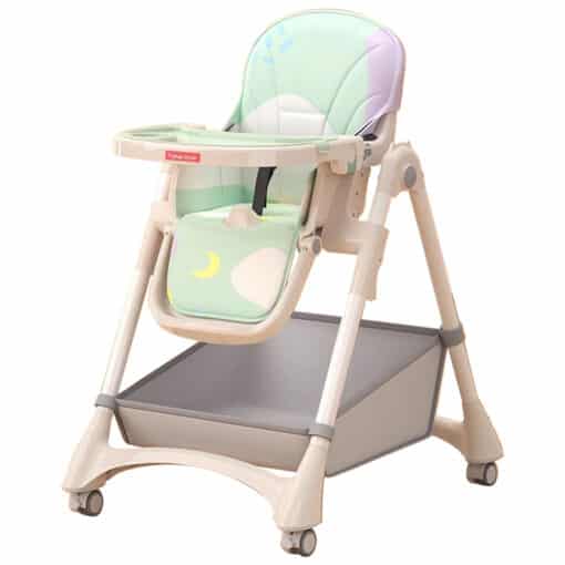 Fisher Price I PP Adjustable Feeding High Chair With Wheels Green 1