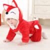 Fleece Hoodie Full Body Character Suit Red Fox