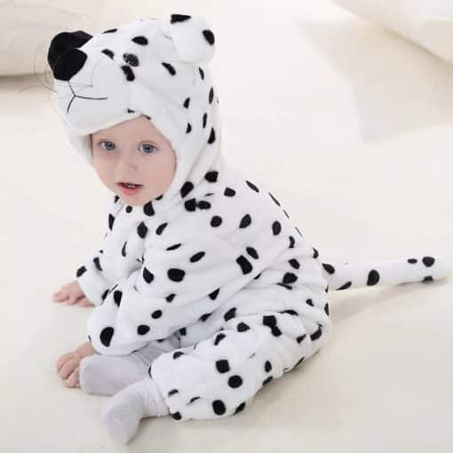 Fleece Hoodie Full Body Character Suit White Tiger