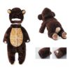 Fleece Hoodie Full Body Suits Brown Bear