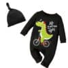 Full Body Romper With Cap Life Is Better On A Bike Black