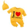 Full Body Romper with Cap I Love My Chachu Gold