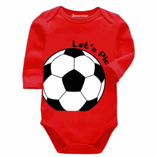 Full Sleeves Romper Lets Play Red