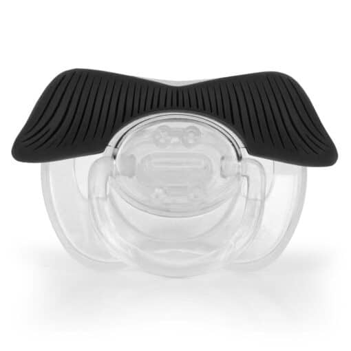 Funny Mustache Pacifier Charlie BLACK.