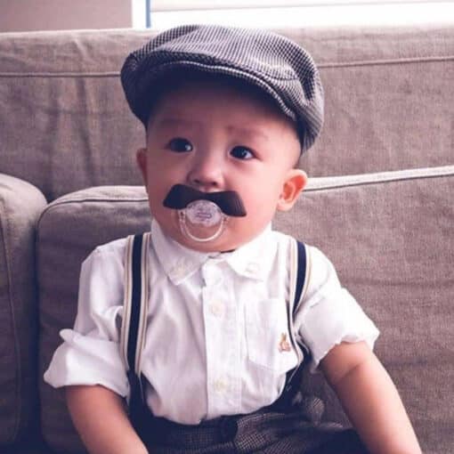 Funny Mustache Pacifier Charlie reference image