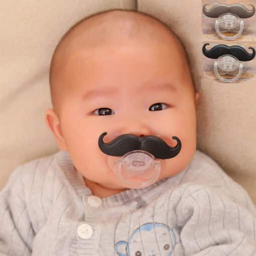 Funny Mustache Pacifier Desi reference image