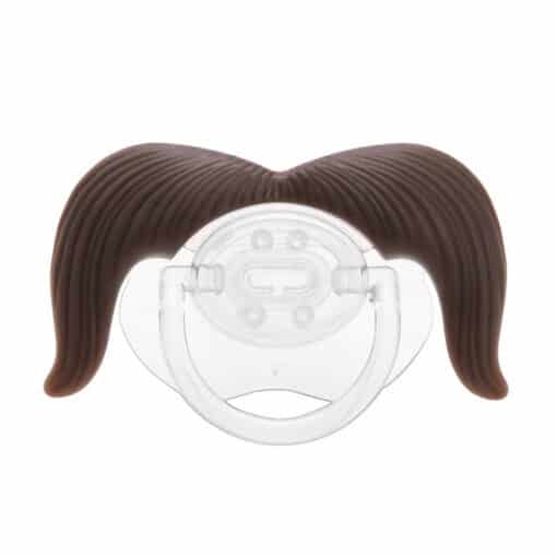 Funny Mustache Pacifier Mexican BROWN.