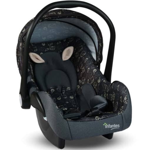 Infantes 233 Baby Car seat and Travel Cot BLACK AND GREY