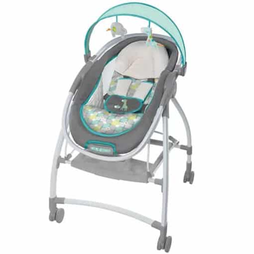 Ingenuity 10131 2in1 Mobile Lounger Feeding Chair and Bouncer with Mobile Connectivity