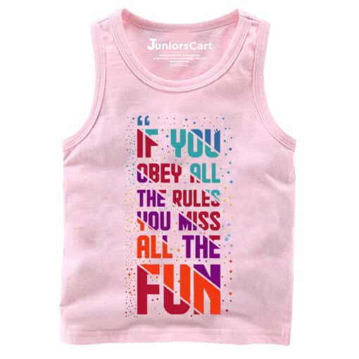 Kids Sando Obey Rules Pink