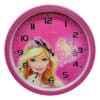 Kids Wall Clock Pink Barbie