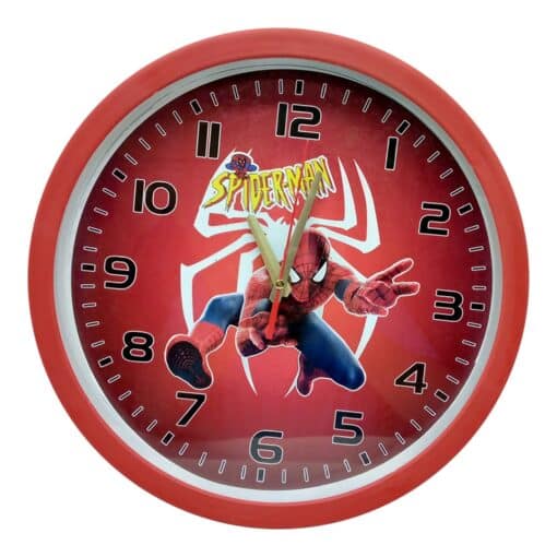 Kids Wall Clock Red Spider Man
