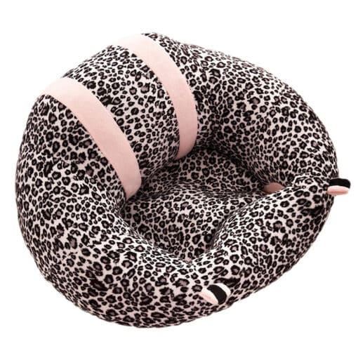 Learn to Sit with Back Support Baby Floor Seat Grey Leopard.