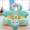 Learn to Sit with Back Support Baby Floor Seat Long Back Cute Character BLUE1