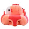 Learn to Sit with Back Support Baby Floor Seat New Side Face Pink Fish.