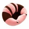 Learn to Sit with Back Support Baby Floor Seat Pink Brown r