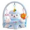 Learn to Sit with Back Support Baby Floor Seat with Toy Bar BLUE SNOW MAN.