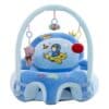 Learn to Sit with Back Support Baby Floor Seat with Toy Bar Blue Plane