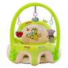 Learn to Sit with Back Support Baby Floor Seat with Toy Bar Green Plane