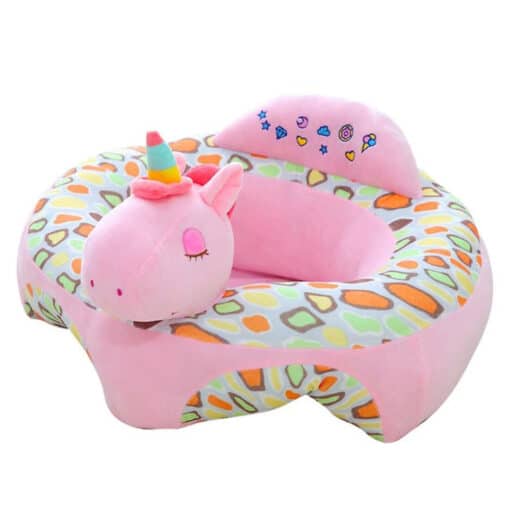 Learn to Sit with Back Support Character Baby Floor Seat Pink Unicorn.