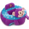 Learn to Sit with Back Support Character Baby Floor Seat Purple Blue Monkey r