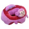 Learn to Sit with Back Support Character Baby Floor Seat Purple Red Monkey.