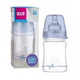 Lovi Glass Bottle Diamond Glass 150 Ml Baby Shower Boy 74104Boy