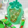 Mini Silicone Coin Purse with Long Straps Green Fruit JCCP 34